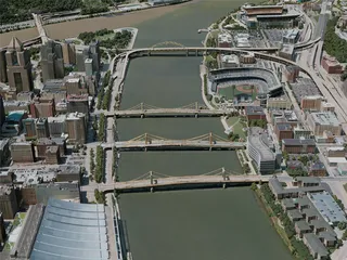 Pittsburgh City, USA (2021) 3D Model preview