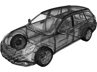 Subaru Outback (2010) 3D Model preview