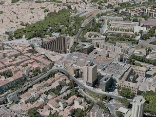 Montpellier City, France (2021) 3D Model preview