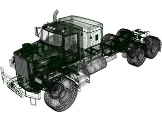 Kenworth C500 Semi Cab (2005) 3D Model preview