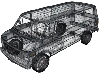 GMC Vandura (1987) 3D Model preview
