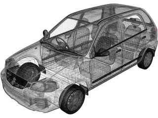 Suzuki Maruti Alto (2011) 3D Model preview
