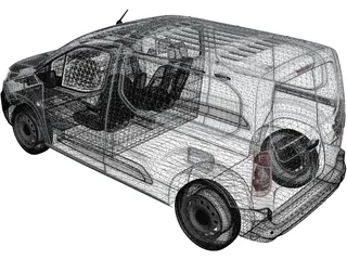 Citroen Berlingo Van SWB (2021) 3D Model preview