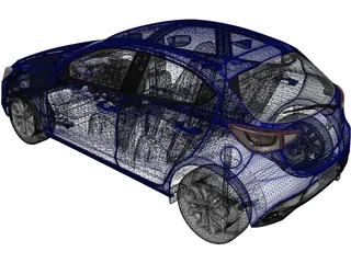 Toyota Yaris Hatchback US (2020) 3D Model preview