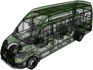 Volkswagen Crafter Passenger Van (2018) 3D Model preview