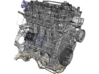 Honda Civic L15B7 Engine 3D Model preview