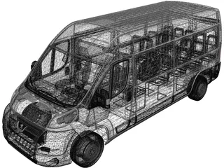 Peugeot Boxer Passenger Van (2006) 3D Model preview