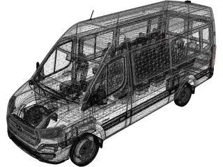 Hyundai H350 Passenger Van (2014) 3D Model preview