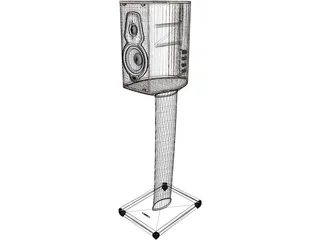 Studio Monitor Speaker with Stand 3D Model preview