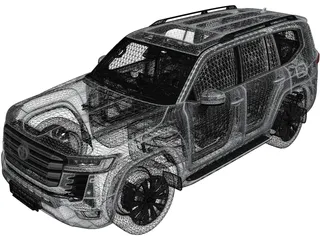 Toyota Land Cruiser 300 (2021) 3D Model preview