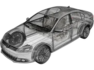 Volkswagen Jetta (2012) 3D Model preview