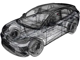 Volkswagen ID.4 (2021) 3D Model preview