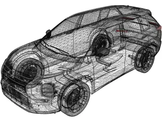 Mitsubishi Outlander (2022) 3D Model preview