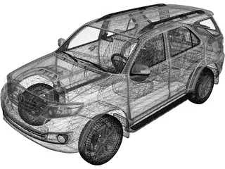 Toyota Fortuner (2012) 3D Model preview