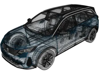 Peugeot 5008 (2021) 3D Model preview