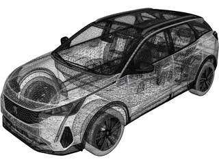 Peugeot 3008 (2021) 3D Model preview