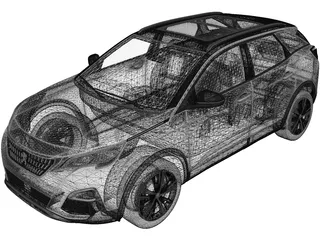 Peugeot 3008 (2019) 3D Model preview