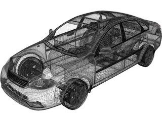 Daewoo Gentra (2016) 3D Model preview