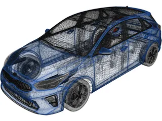 Kia Ceed Hatchback (2019) 3D Model preview