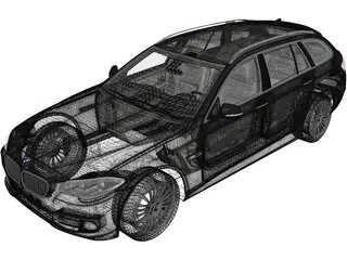BMW 5-Series Touring [F11] (2014) 3D Model preview