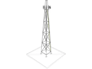Cellular Tower 3D Model preview