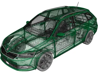 Skoda Fabia Combi (2019) 3D Model preview