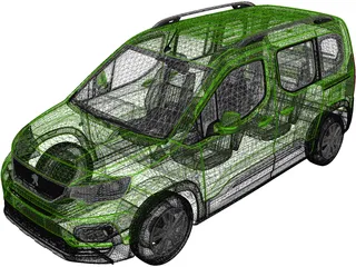 Peugeot Rifter (2020) 3D Model preview