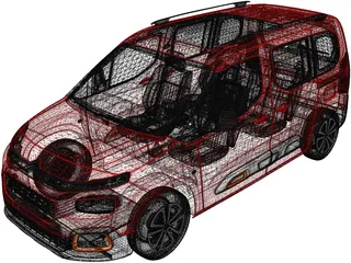 Citroen Berlingo (2021) 3D Model preview