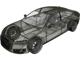 Audi A7 Sportback (2011) 3D Model preview