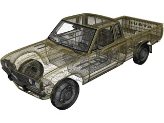 Datsun 620 KingCab (1977) 3D Model preview