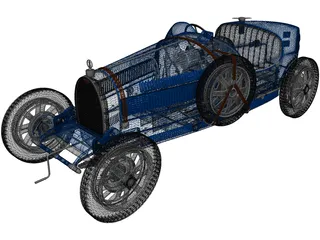 Bugatti Type 35 (1924) 3D Model preview