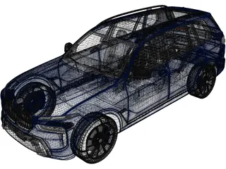 BMW X7 M60i (2023) 3D Model preview