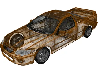 Ford Falcon BF Ute XR8 (2006) 3D Model preview