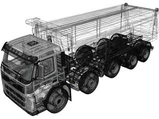 Volvo FM Truck 10x4 Dumper 3D Model preview