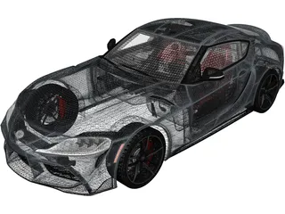 Toyota Supra (2020) 3D Model preview