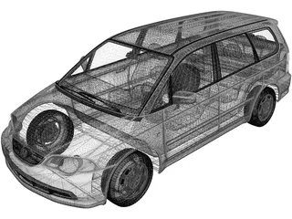 Honda Odyssey (1999) 3D Model preview