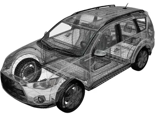 Mitsubishi Outlander GT (2010) 3D Model preview