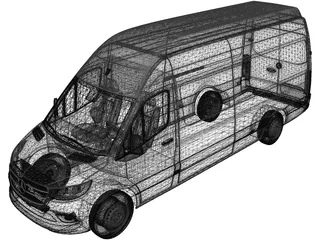 Mercedes-Benz Sprinter Panel Van L4H3 RWD (2019) 3D Model preview