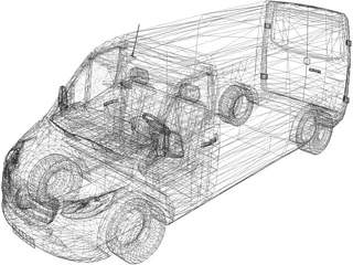Mercedes-Benz Sprinter 3D Model preview
