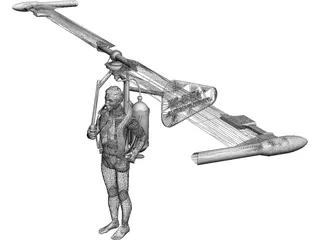 Gluhareff MEG-2X Helicopter 3D Model preview