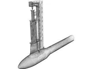 Gluhareff G8-2-20 Jet Engine 3D Model preview