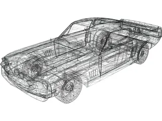 Ford Mustang Shelby GT500 (1967) 3D Model preview