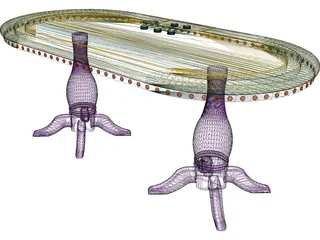 Texas Hold`em Poker Table 3D Model preview