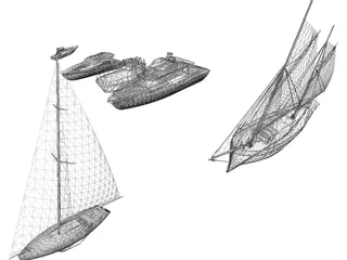 Boats 3D Model preview