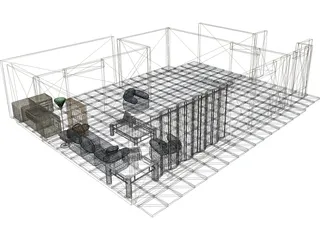 Living Room 3D Model preview