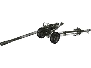 M-46 Field Cannon 3D Model preview