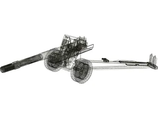 ML-20 WW2 Cannon 3D Model preview
