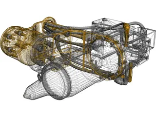 GSI Lumonics AM Series Laser Cutting Head 3D Model preview