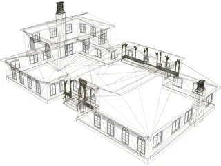 Large House 3D Model preview