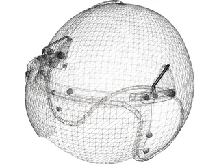 USAF P-4B Flight Helmet 3D Model preview